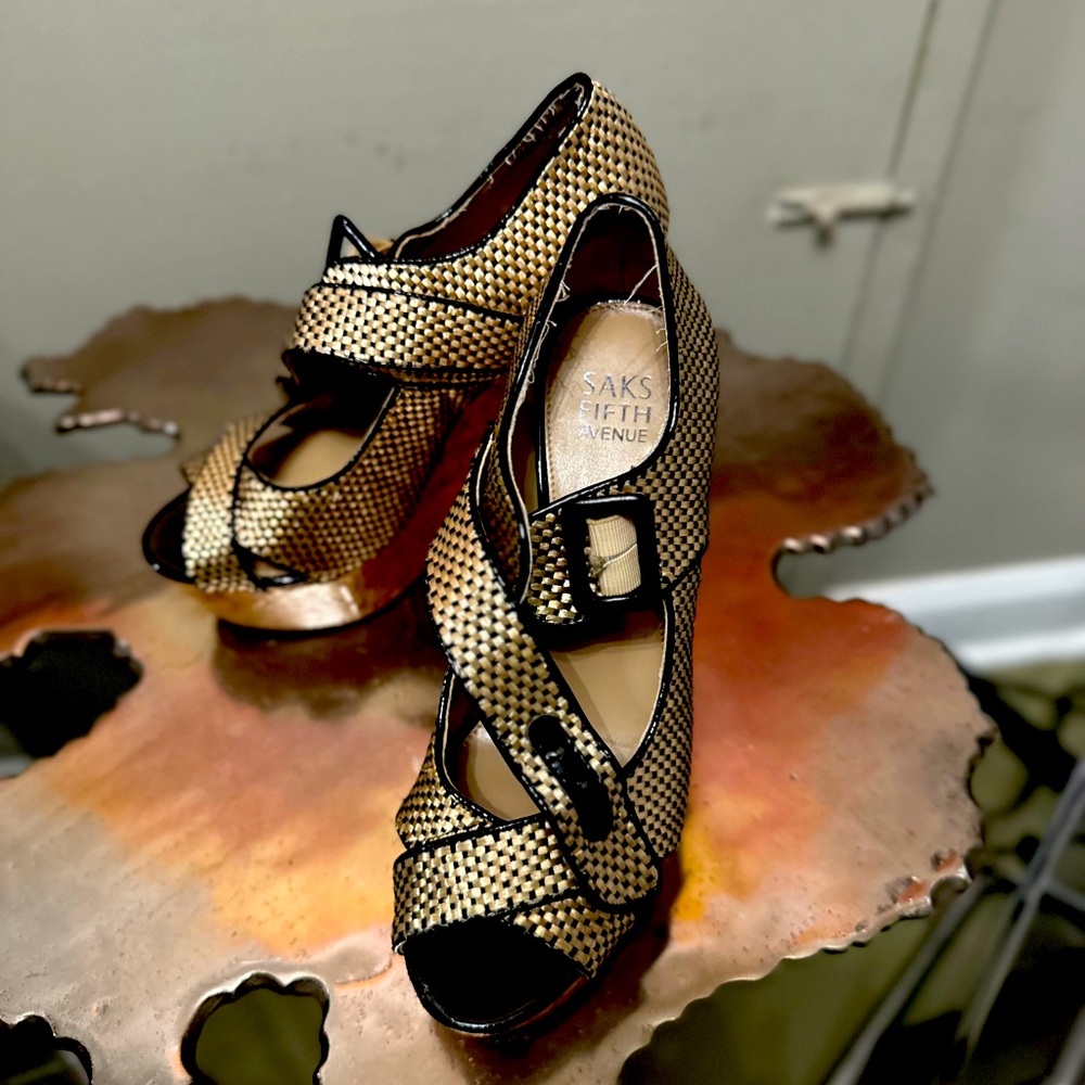 Elevate Your Style with Saks Fifth Ave Wedges. Size 7.5